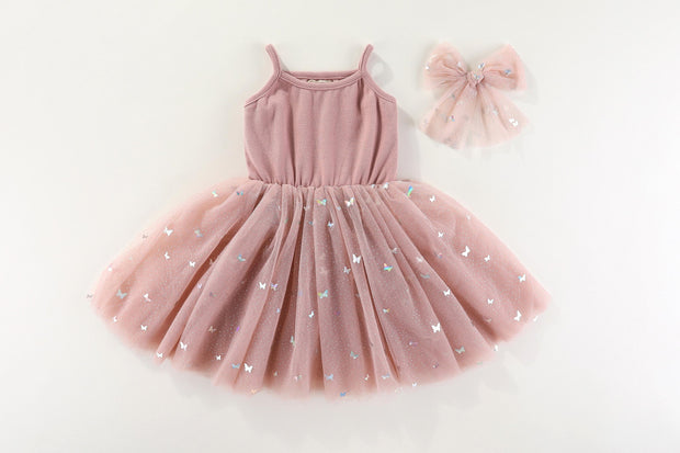 Ma Mer Valentina Tutu Dress - Pink Butterflies