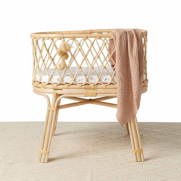 Snuggle Hunny Hazelnut Diamond Knit Organic Baby Blanket
