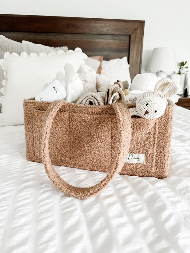 Petite & Co Nappy Caddy Organiser - All Teddy - Nude