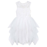 Designer Kidz Tara Heart Back Dress - Ivory