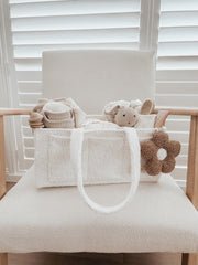 Petite & Co Nappy Caddy Organiser - All Teddy - Snow