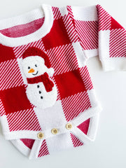 Petite & Co Snowman Sherpa Romper