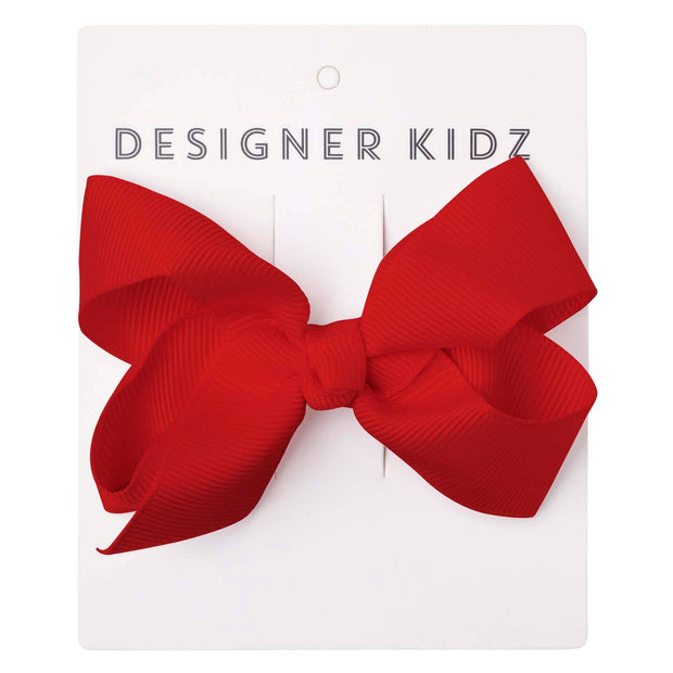 Designer Kidz Bow Hair Clip - Red