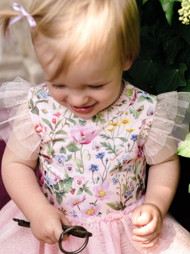 Fleur Harris 'Garden of Dreams' Tutu Bodysuit Dress - Peach