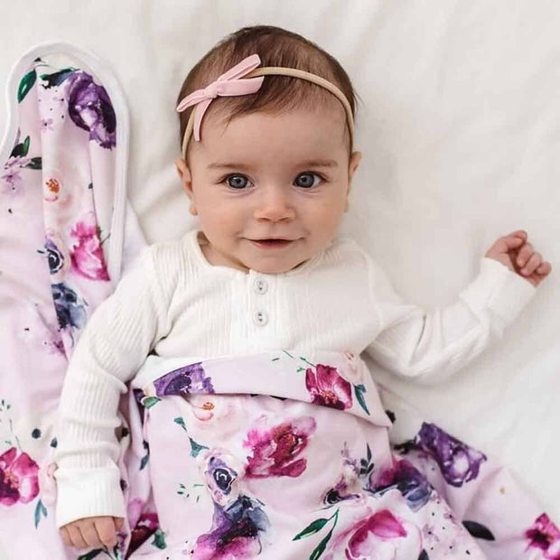 Snuggle Hunny Rose Pink Velvet Bow