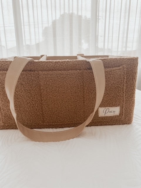 Petite & Co Nappy Caddy Organiser - Teddy Brown