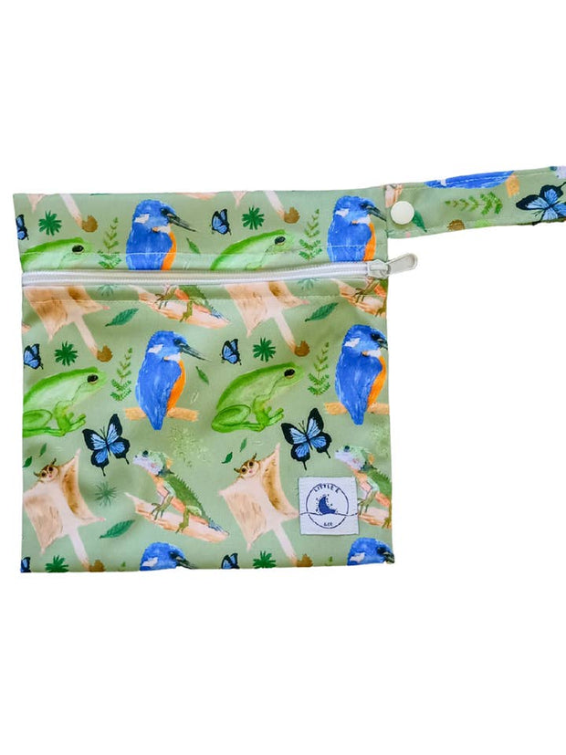Little E & Co Reusable Swim Nappy & Mini Wet Bag Combo - Forest