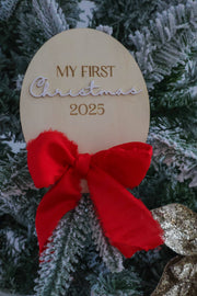 Petite & Co My First Christmas Plaque - Oval
