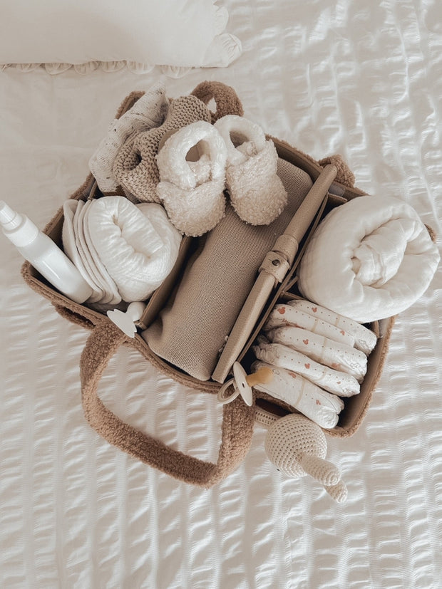 Petite & Co Nappy Caddy Organiser - All Teddy - Nude