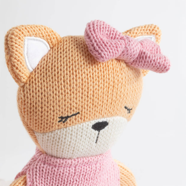 Living Textiles Knitted Animal Toy- Frankie the Fox