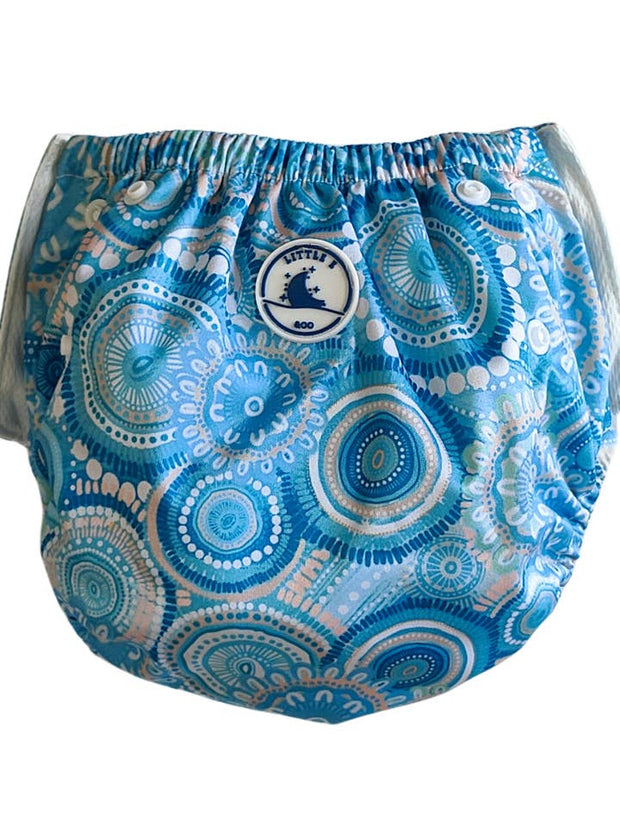 Little E & Co Reusable Swim Nappy & Mini Wet Bag Combo - Called Home To The Ocean