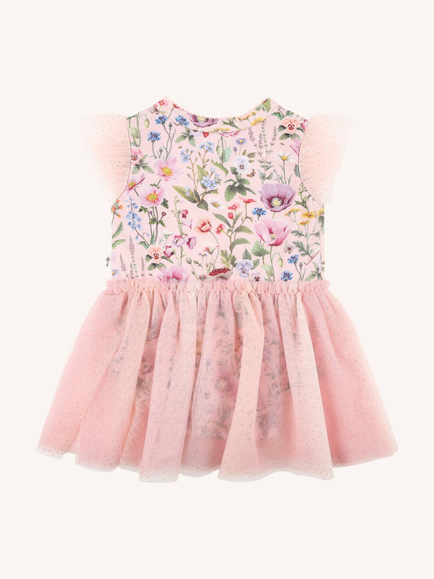 Fleur Harris 'Garden of Dreams' Tutu Bodysuit Dress - Peach