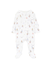 Bebe by Minihaha Organic Print Long Sleeve Zipsuit - Axel