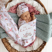 Snuggle Hunny Tea Party & Sage Reversible Milestone Cards