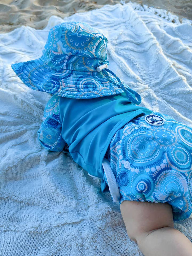 Little E & Co Reusable Swim Nappy & Mini Wet Bag Combo - Called Home To The Ocean