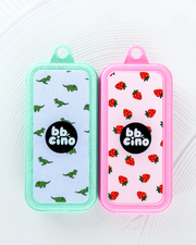 Bbcino Silicone Straw Set - Strawberry / Dinosaur