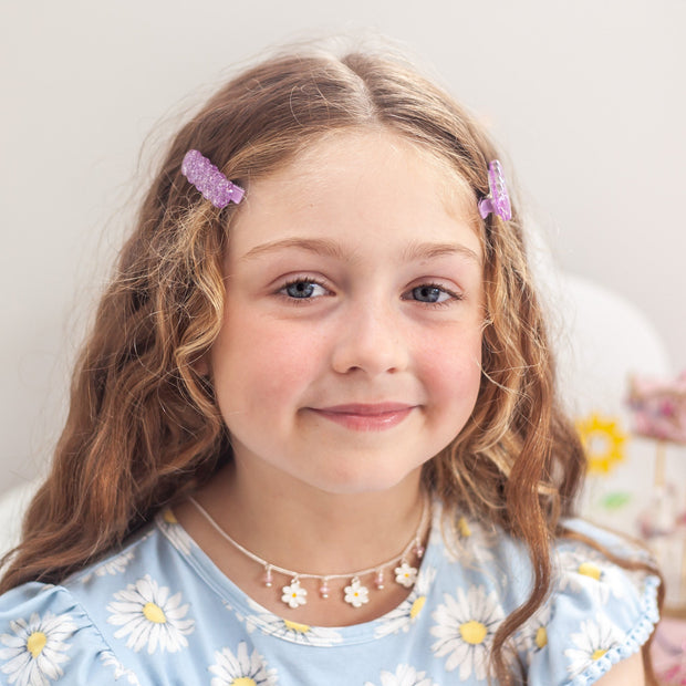 Lauren Hinkley Australia Hair Clips - Purple Sparkle Glitter