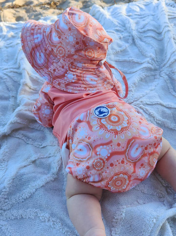 Little E & Co Reusable Swim Nappy & Mini Wet Bag Combo - Community Connected To Land