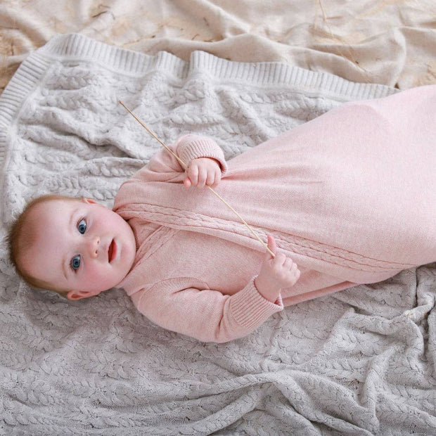 Jujo Baby Cable Edge Shwrap™ Blanket with sleeves- 7 Colour Options