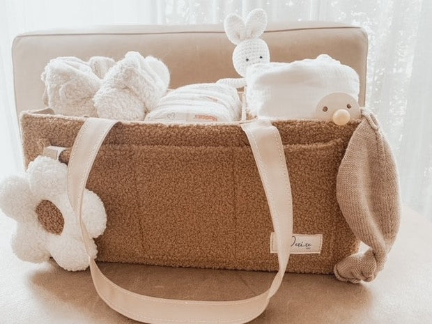 Petite & Co Nappy Caddy Organiser - Teddy Brown