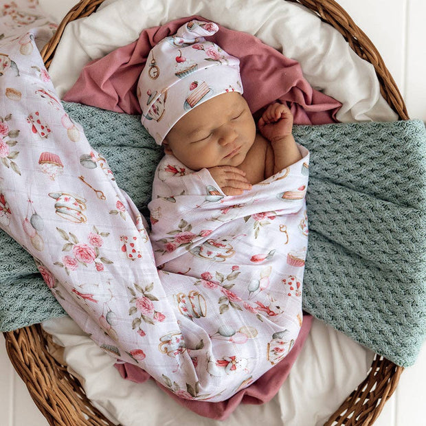 Snuggle Hunny Alice’s Tea Party Organic Muslin Wrap