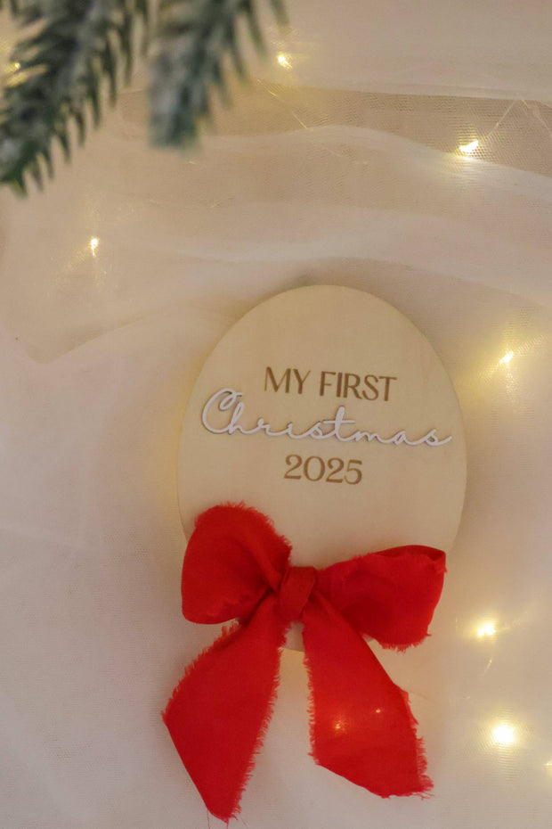 Petite & Co My First Christmas Plaque - Oval