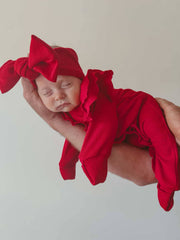 Petite & Co Flutter Ruffle Onesie - Red