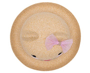 Billy Loves Audrey Girls' Princess Mouse Hat w/ Pink Tulle Bow On Ear - Natural/Pink - 54cm
