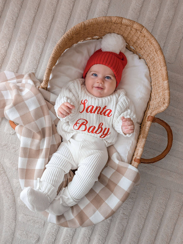 Petite & Co Christmas Beanie - Red
