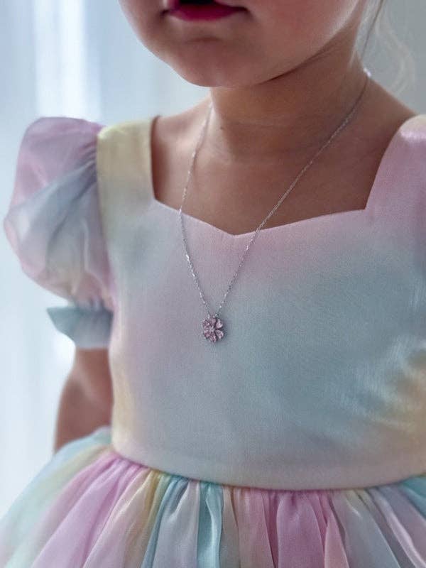 A Little Lacey Anastasia Girls Rainbow Organza Dress