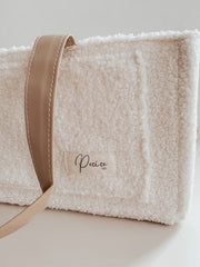 Petite & Co Nappy Caddy Organiser -Teddy - Beige Handles
