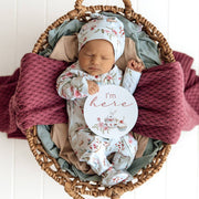 Snuggle Hunny Tea Party & Sage Reversible Milestone Cards