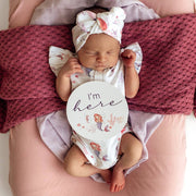 Snuggle Hunny Short Sleeve Organic Bodysuit with Frill -  Mermaid