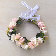 A Little Lacey Macie Girls Soft Pink Flower Crown