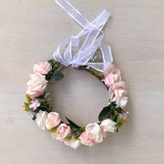 A Little Lacey Macie Girls Soft Pink Flower Crown