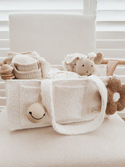 Petite & Co Nappy Caddy Organiser - All Teddy - Snow