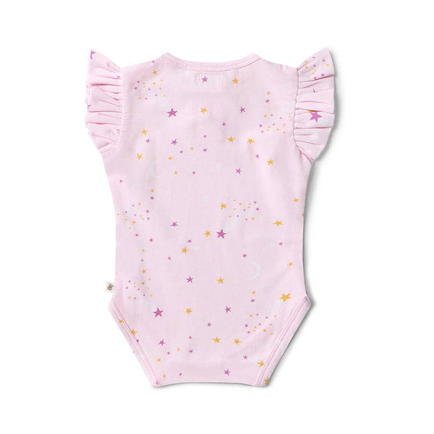 Snuggle Hunny Twinkle Short Sleeve Organic Bodysuit with Frill