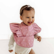 Snuggle Hunny Frill Snuggle Bib  - Pink Fleur