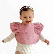 Snuggle Hunny Frill Snuggle Bib  - Pink Fleur