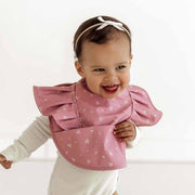 Snuggle Hunny Frill Snuggle Bib  - Pink Fleur