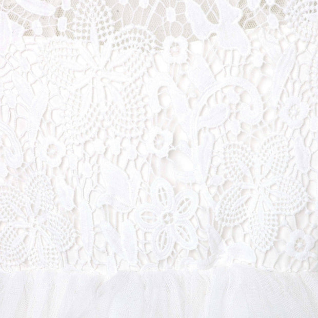 Designer Kidz Tara Heart Back Dress - Ivory