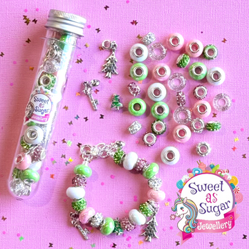 Sweet As Sugar Jewellery DIY Christmas Test Tube Charm Bracelet Kit