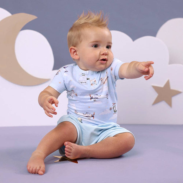 Snuggle Hunny Taking Flight Short Sleeve Organic Bodysuit