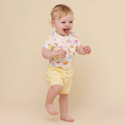 Snuggle Hunny Short Sleeve Organic Bodysuit - Beach Fun