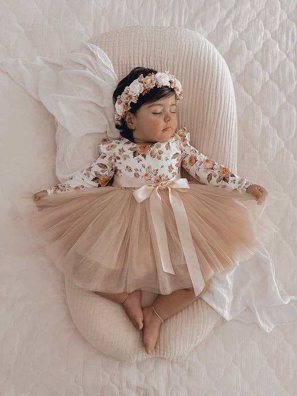 A Little Lacey Millie Rose Girls Long Sleeve Dress