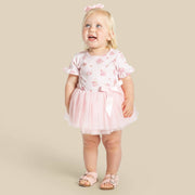 Designer Kidz Bella Floral S/S Tutu Romper