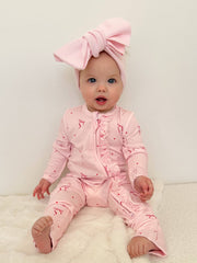 Elke & Indigo Bamboo/Organic Cotton Growsuit - Candy Christmas
