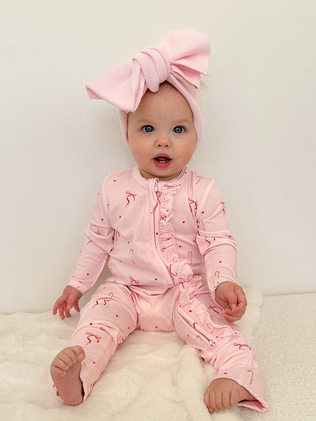 Elke & Indigo Bamboo/Organic Cotton Growsuit - Candy Christmas