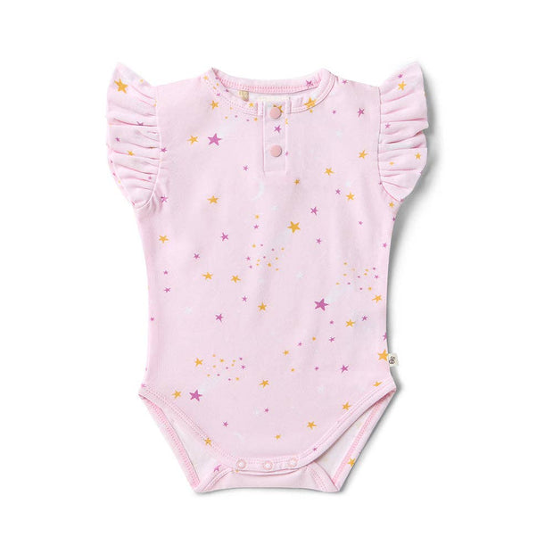Snuggle Hunny Twinkle Short Sleeve Organic Bodysuit with Frill