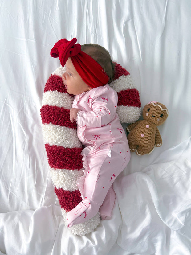 Elke & Indigo Bamboo/Organic Cotton Growsuit - Candy Christmas